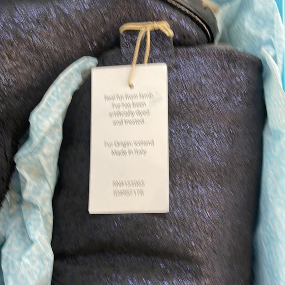 Elena Distressed indigo Shearling lined tall boot - Picture 3 of 7